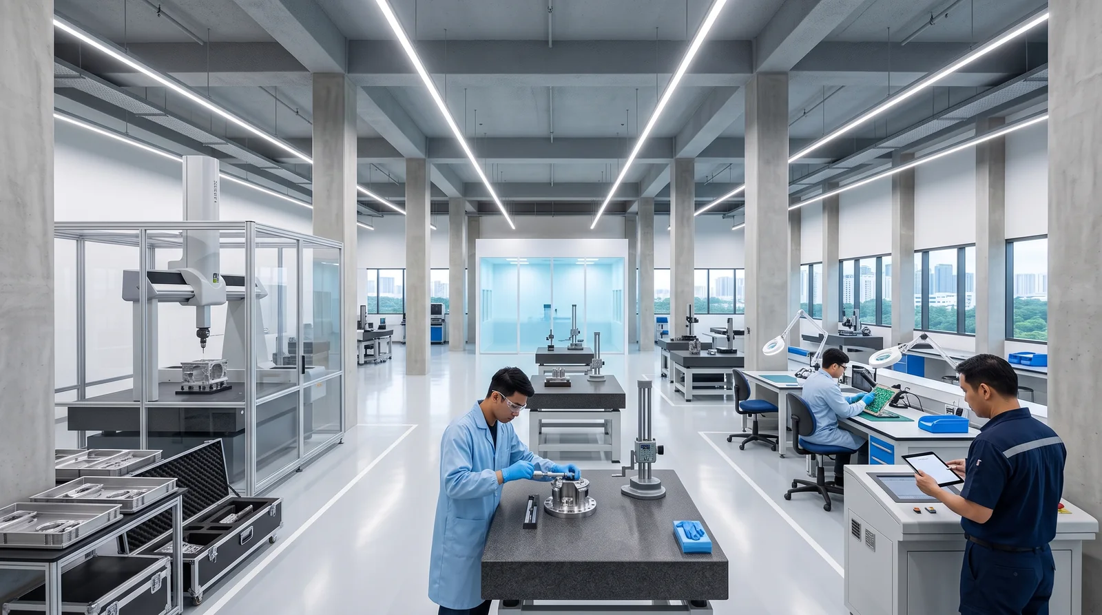 Precision engineering quality control laboratory with coordinate measuring machine and granite tables — illustrative photo for Industrial Deals: Myths and Facts
